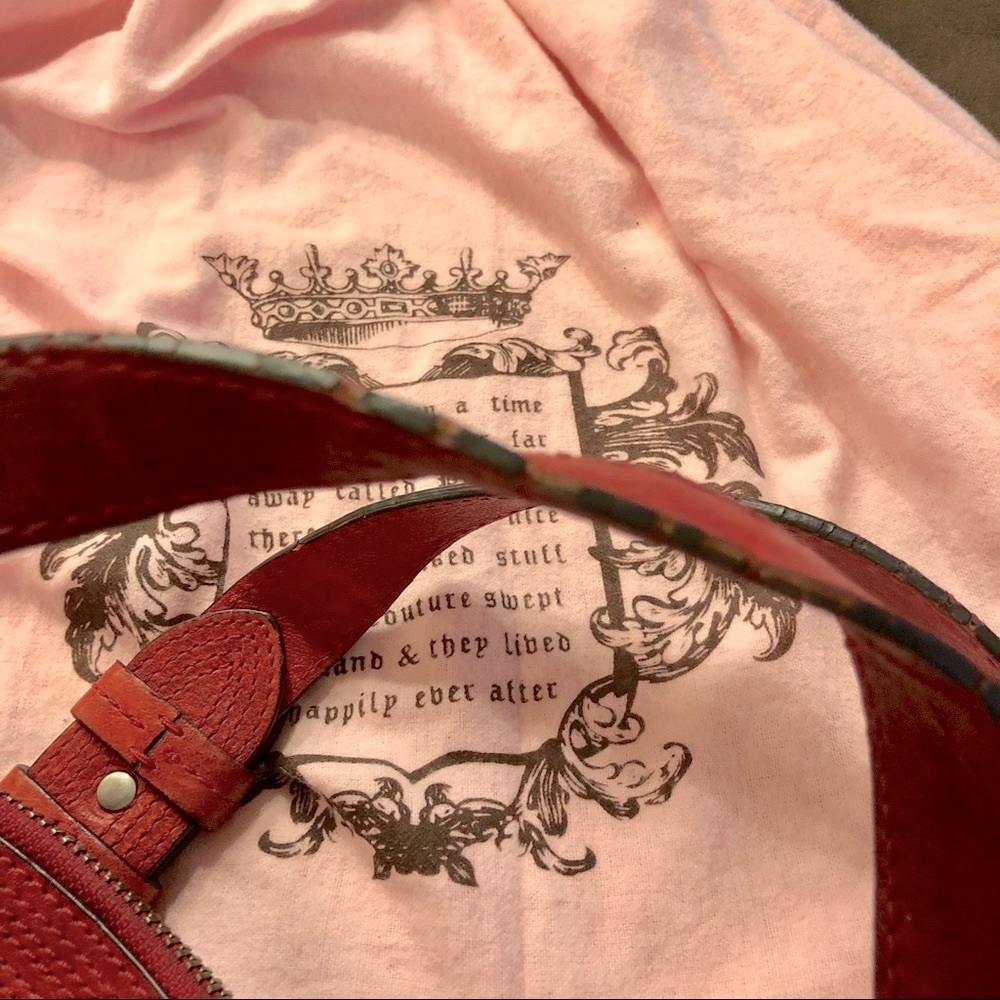 AUTHENTIC Large Juicy Couture Rare Red Leather Purse - Picture 7 of 10